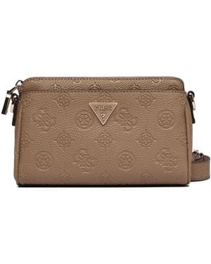 Guess Bandolera Cresidia Ii Con Logo En Relieve - Marrón