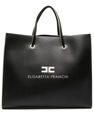 Elisabetta Franchi 10/20 Faux-Leather Tote Bag - Black