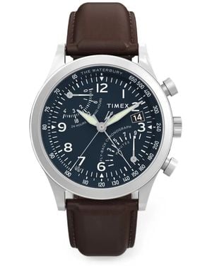 Timex Waterbury Traditional Fly-Back Chronograph 43Mm Watch - Blue