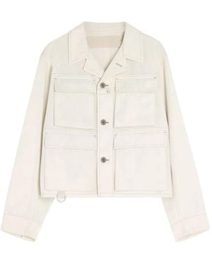 Lemaire Gusseted-Pocket Utility Military Jacket - White