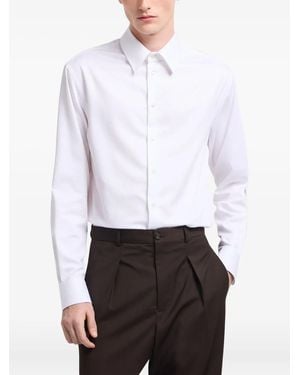 Emporio Armani Long-Sleeves Cotton Shirt - White