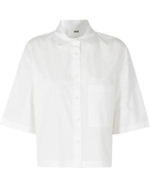 SOLOTRE Cropped Shirt - White