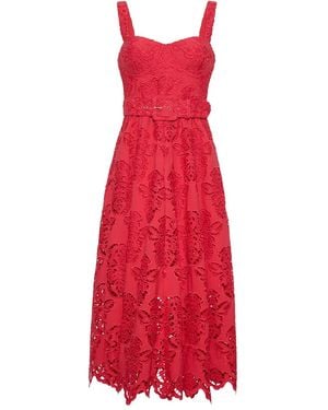 Cara Cara Vestido midi Calypso - Rojo
