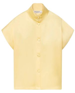 Another Tomorrow Top Con Cuello Alto - Amarillo