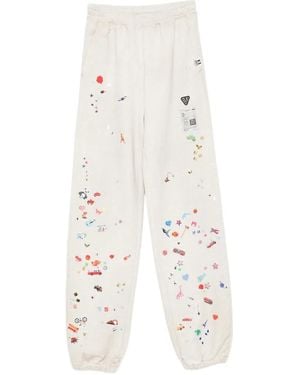 Maison Mihara Yasuhiro Sticker-Print Track Trousers - White