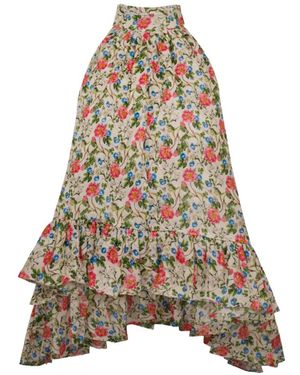 Azeeza Plath Ruffled-Hem Blouse - Natural