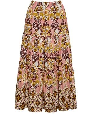 Cara Cara Melanie Maxi-Rok Met Bloemenprint - Roze