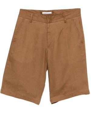 Entre Amis Tk Pressed-Crease Bermuda Shorts - Brown