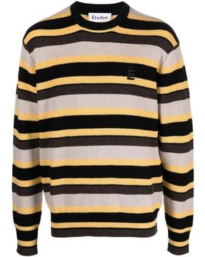 Etudes Studio Gestreifter Boris Pullover - Schwarz