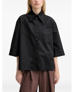 MMC Studio Hemd mit weiten Ärmeln - Schwarz