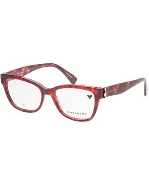 Longchamp Tortoiseshell-Effect Square-Frame Glasses - Pink