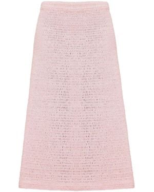 A.M.G Linen Knitted Skirt - Pink