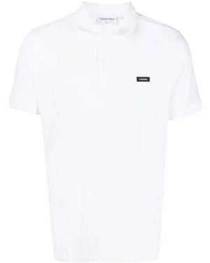 Calvin Klein Logo-Patch Polo - White