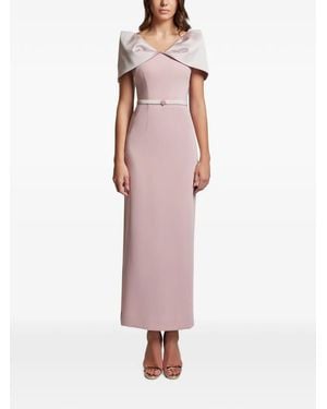 Cristallini Robe Mi-Longue Avalon À Nœud - Rose