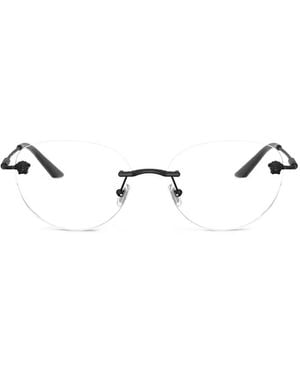 Versace Round-Frame Glasses - White