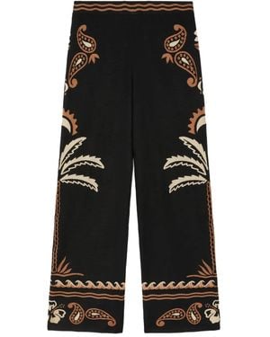 Alanui Pantaloni Glimpse Of Eden Con Stampa Paisley - Nero