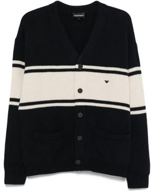 Emporio Armani Cárdigan a rayas - Negro