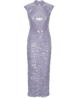 ROTATE BIRGER CHRISTENSEN Vestido midi con lentejuelas - Morado