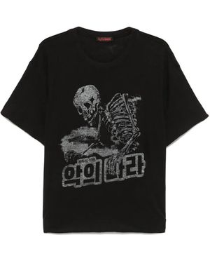 LỰU ĐẠN Reaper Rampage-Print T-Shirt - Black