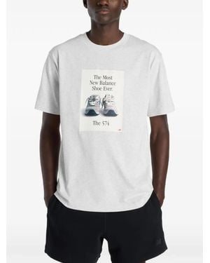 New Balance Graphic-Print T-Shirt - White