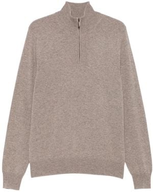 Bompard Pullover Mit Reißverschluss - Braun