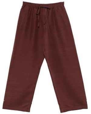 Samuel Guì Yang Pantalon À Coupe Droite - Marron