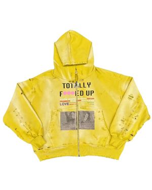 Astrum Hoodie Met Print - Geel