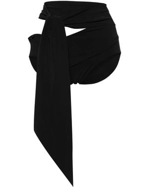 Mugler Bikinihöschen Mit Schärpe - Schwarz