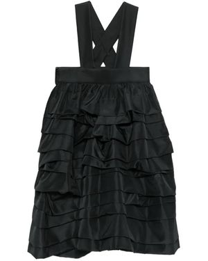 Comme des Garçons Sleeveless Ruffled Midi Dress - Black