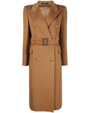 Tagliatore Jole Double-Breasted Trench Coat - Brown