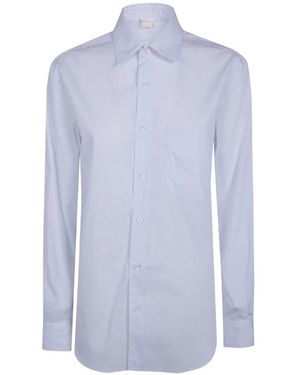 Aspesi Striped-Pattern Cotton Shirt - Blue
