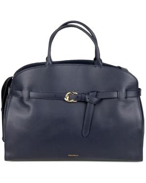 Coccinelle Large Sabine Belted Tote Bag - Blue