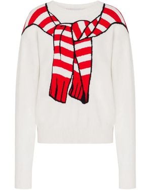 Moschino Trompe-L'Œil Graphic Sweater - Red