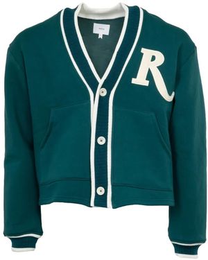 Rhude Patch-Detail Terry Cardigan - Green