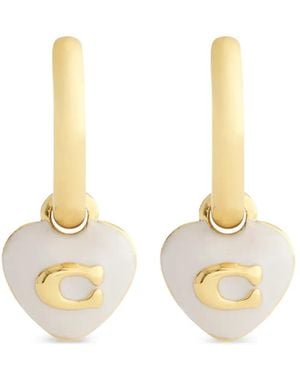 COACH Hartvormige Oorbellen - Metallic