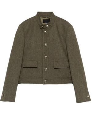 Nili Lotan Button-Fastening Flap-Pocket Jacket - Green