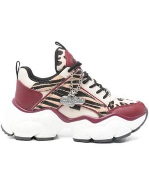 Buffalo Binary Glam Sneakers mit Animal-Print - Rot