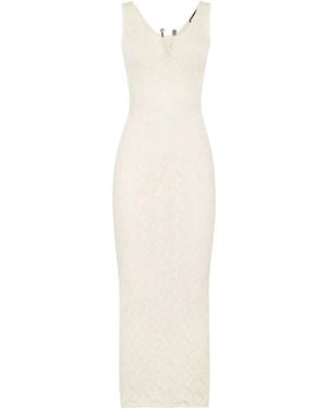 Philipp Plein Midikleid Mit Monogramm - Weiß