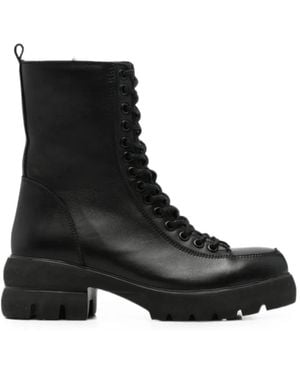 SERGIO MORETTI FIRENZE Lace-Up Chunky-Sole Ankle Boots - Black