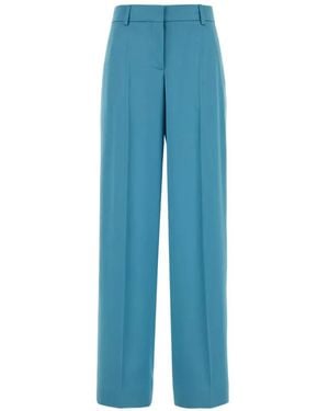 Stella McCartney Satin Wide-Leg Trousers - Blue