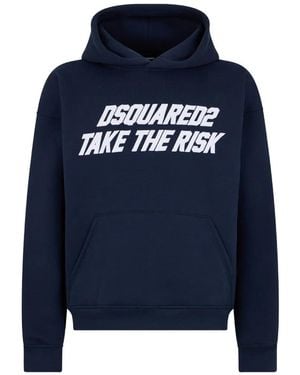 DSquared² Sudadera Holgada Con Capucha - Azul