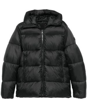 SERGIO MORETTI FIRENZE Veste Matelassée À Patch Logo - Black