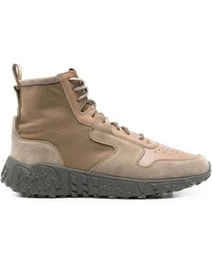 Buttero Panelled Ankle Boots - Brown