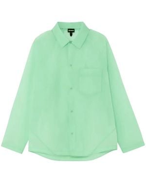 Goldwin Semi-Sheer Raglan-Sleeve Shirt - Green