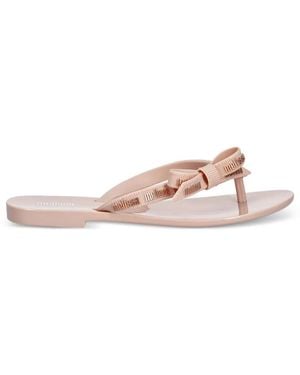 Melissa Harmonic M Bow-Detail Flip-Flops - Pink