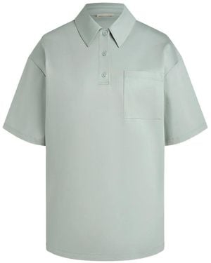 12 STOREEZ Mica Mercerised Cotton Polo Shirt - Blue