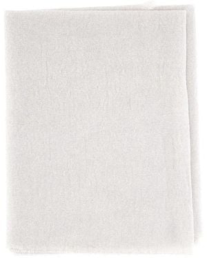 Gran Sasso Fringed Lightweight Scarf - White
