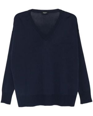 Neera V-Neck Long-Sleeved Top - Blue