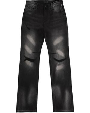 RTA Distressed Bootcut Jeans - Grey