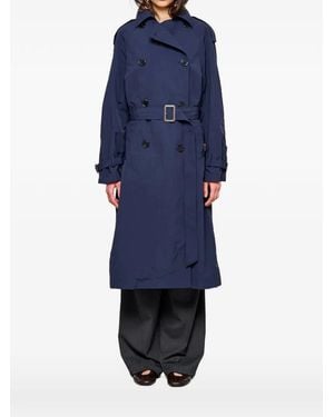 OOF WEAR Belted Trench Coat - Blue